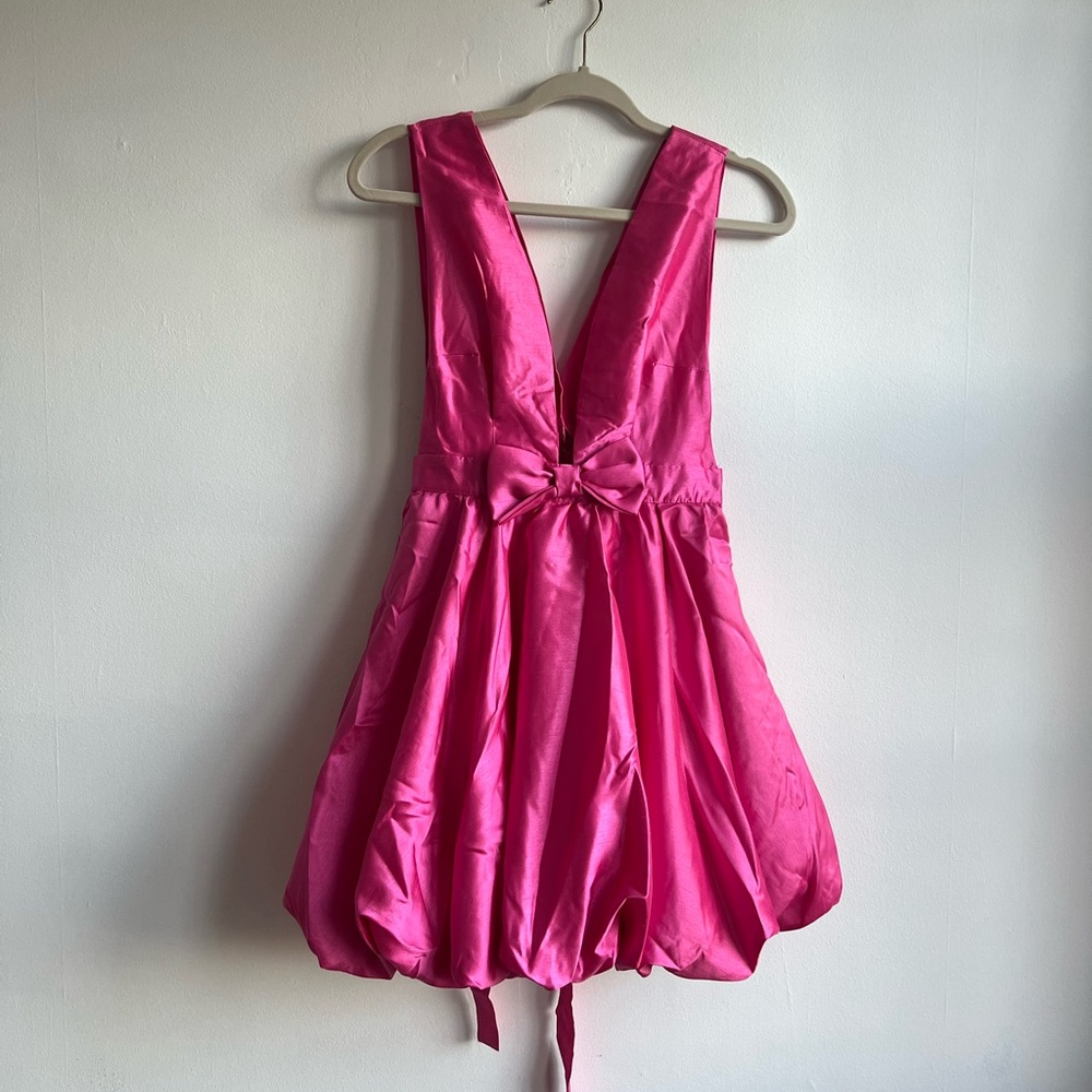 Anthropologie Fuchsia Sleeveless Dress with Bow Detail